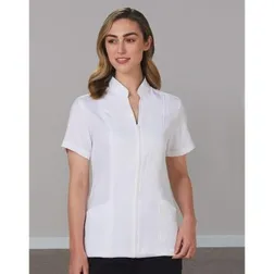 Ladies Full Zip Mechanical Stretch Polyester Healthcare Tunic