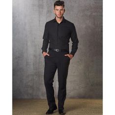 Polyviscose Stretch Flexi Waist Business Pants