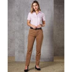 Boston Ladies Cotton Elastane Slimmer Fit Chino Pants