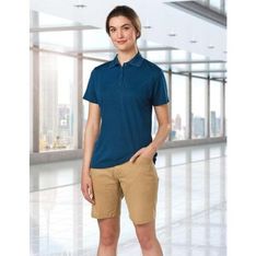 Ladies Stretch Cotton Chino Shorts Slimfit