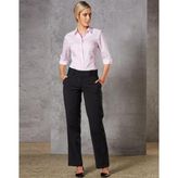 Low Rise Wool Blend Stretch Slacks Womens