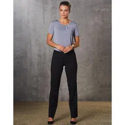 Ladies Poly Viscose Stretch Low Rise Trousers
