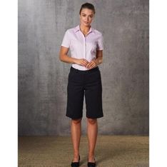 Ladies Flexi Waist Poly Viscose Stretch Dress Shorts