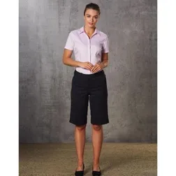 Ladies Flexi Waist Poly Viscose Stretch Dress Shorts