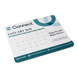 Twelve Month Tear Away Calendar Mouse Pad with Natural Rubber Base