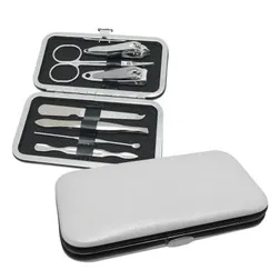 Zoel Seven Piece Stainless Steel Manicure Set with PU Case