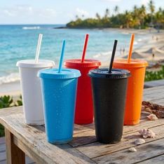 Solid Como Mug 680ml Polypropylene Tumbler with Straw