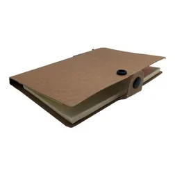 A5 Recycled Paperboard Notebook with Adhesive Markers