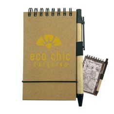 Stone Paper Notebook Recycled Cardboard Cover with Pen