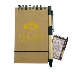 Stone Paper Notebook Recycled Cardboard Cover with Pen