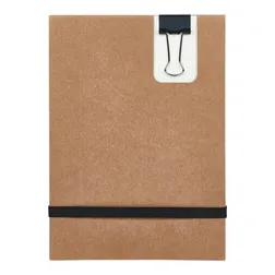 Flexi Notebook Kraft Paper Cover Metal Clip Binding A6