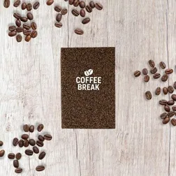 Coffee Grounds A6 Lined Notebook with Sustainable Cover