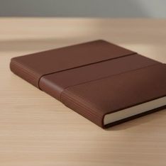 Debossed PU Leather A5 Lined Notebooks