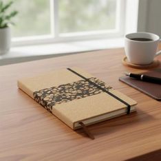 Cork and Coffee Ground Eco Composition Notebook