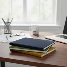 Santiago B5 Woven Textured Cover Notebook with String Divider