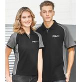 Performance Pique Polo With Contrast Colour Panels