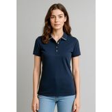 Ladies Aston Cotton Jersey Knit Polo with Contrast Panels