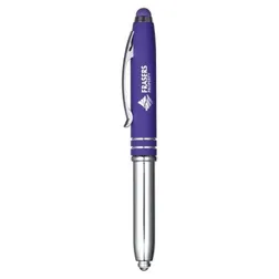 Amalfi Metal Reversible Torch Stylus Ballpoint Pen