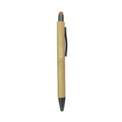 Manopoli Bamboo Ballpoint Stylus Pen with Click Action
