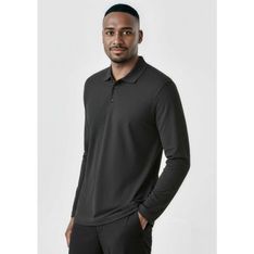 Mens CoolDry Long Sleeve Pique Polo 210gsm