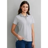 Shadow Ladies Cotton Viscose Cross Dyed Stripe Polo