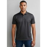 Mens Shadow Stripe Cross Dyed Cotton Blend Office Polo