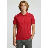 Cyber CoolDry Moisture Wicking Polyester Sports Polo with Silver Contrast Panels