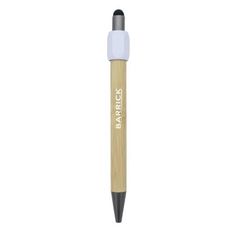 Harley Bamboo Spinner Ballpoint Pen with Stylus