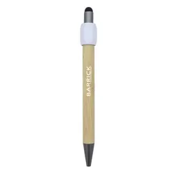 Harley Bamboo Spinner Ballpoint Pen with Stylus