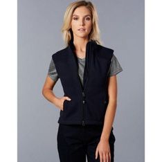 Ladies Diamond Bonded Polar Fleece Vest