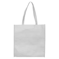 Kraft Paper Tote with Woven Laminate Interior and Reinforced Handles