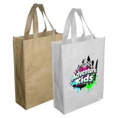 Water Resistant Kraft Paper A4 Document Shopping Bag with Handles