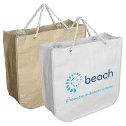 Kraft Paper Tote with Laminated Interior Round Corner