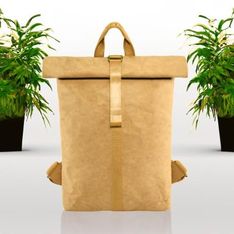 Mate Washable Kraft Paper Backpack Interior Pockets