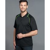 Mens CoolDry Raglan Polo with Contrast Piping