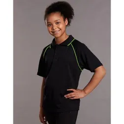 Kids CoolDry Mesh Polo with Contrast Piping