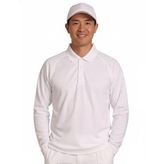 TrueDry Cotton Back Micromesh Long Sleeve Cricket Polo