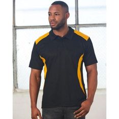 TrueDry Cotton Blend Contrast Panel Moisture Wicking Polo Shirt
