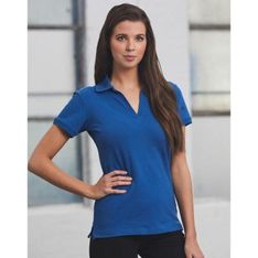 Ladies Slimmer Fit Cotton Stretch Pique Polo