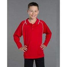 CoolDry Raglan Long Sleeve Sports Polo Kids