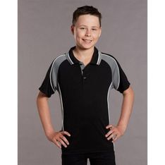 CoolDry Mini Waffle Polyester Kids Sports Polo