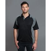 CoolDry Mini Waffle Mens Polo with Contrast Panels