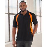 CoolDry Mesh Mens Polo with S Shape Contrast Panels