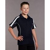 TrueDry Kids Micromesh Contrast Panel Polo Shirt