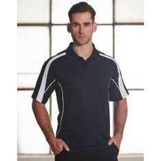 TrueDry Cotton Back Micromesh Polo with Contrast Panels