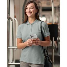 Ladies Slimmer Fit Cotton Stretch Pique Polo