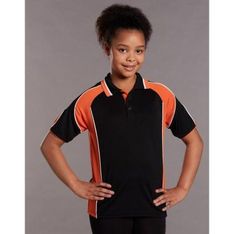 CoolDry Youth Contrast Panel Performance Polo
