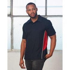 Statesman Tri Colour Cotton Blend Performance Polo