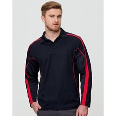 TrueDry Cotton Backed Micromesh Long Sleeve Polo