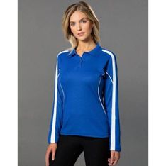 Ladies TrueDry Long Sleeve Cotton Backed Micromesh Polo